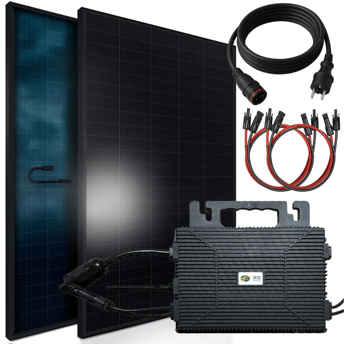 SUNNIVA Balkonkraftwerk 920W Bifazial, hohe Effizienz, Plug & Play Installation