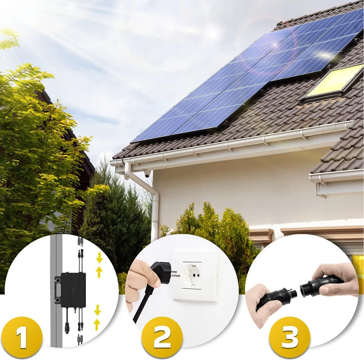 SUNNIVA Balkonkraftwerk 920W Bifazial, hohe Effizienz, Plug & Play Installation 4