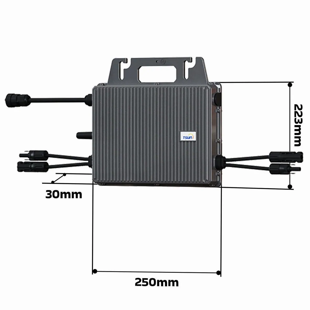SUNNIVA Balkonkraftwerk 1800W/800W, Plug & Play Installation, Mikro-Wechselrichter TSUN 800W 4