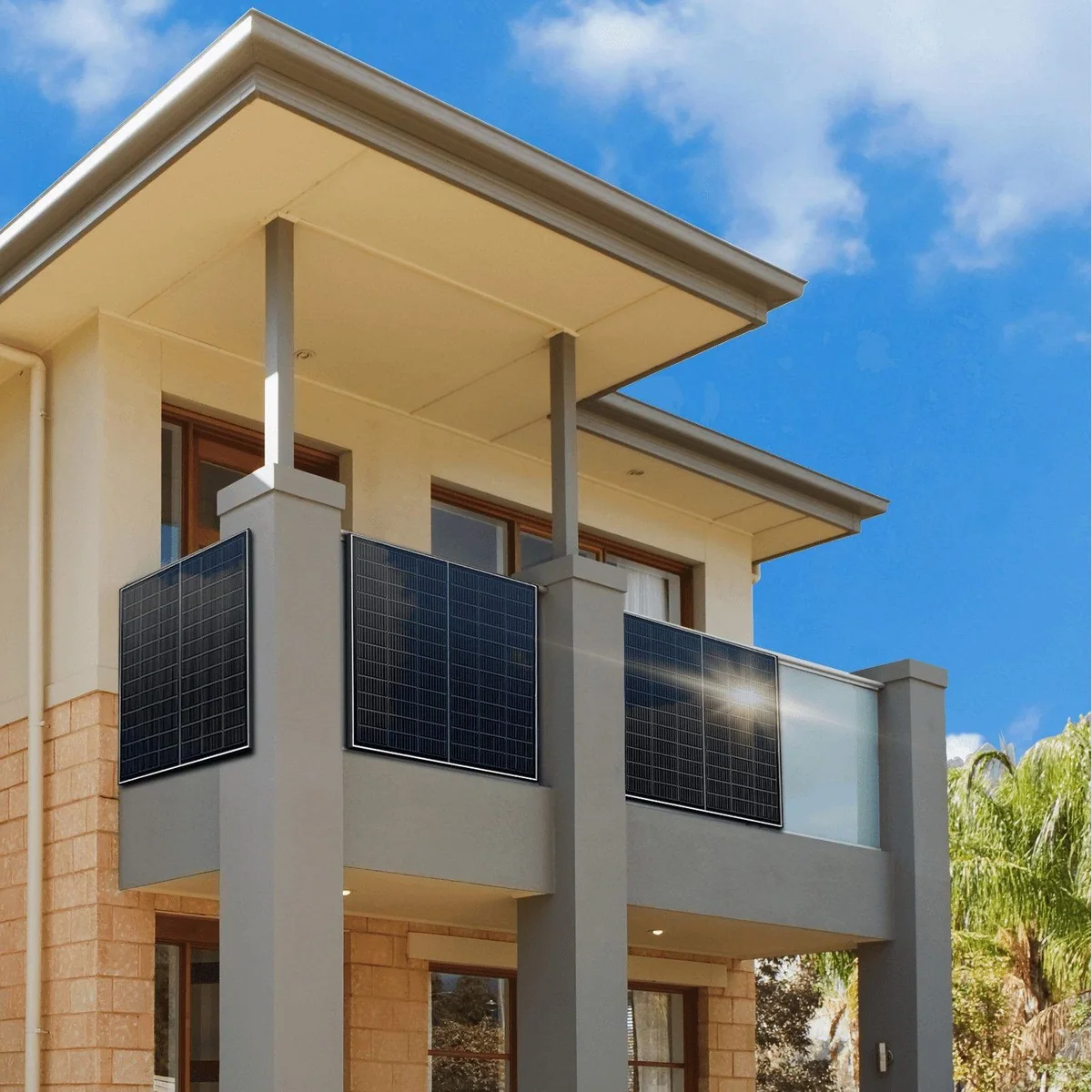 SUNNIVA Balkonkraftwerk 1000W, hohe Effizienz, einfache Installation, Bifazial-Module 3