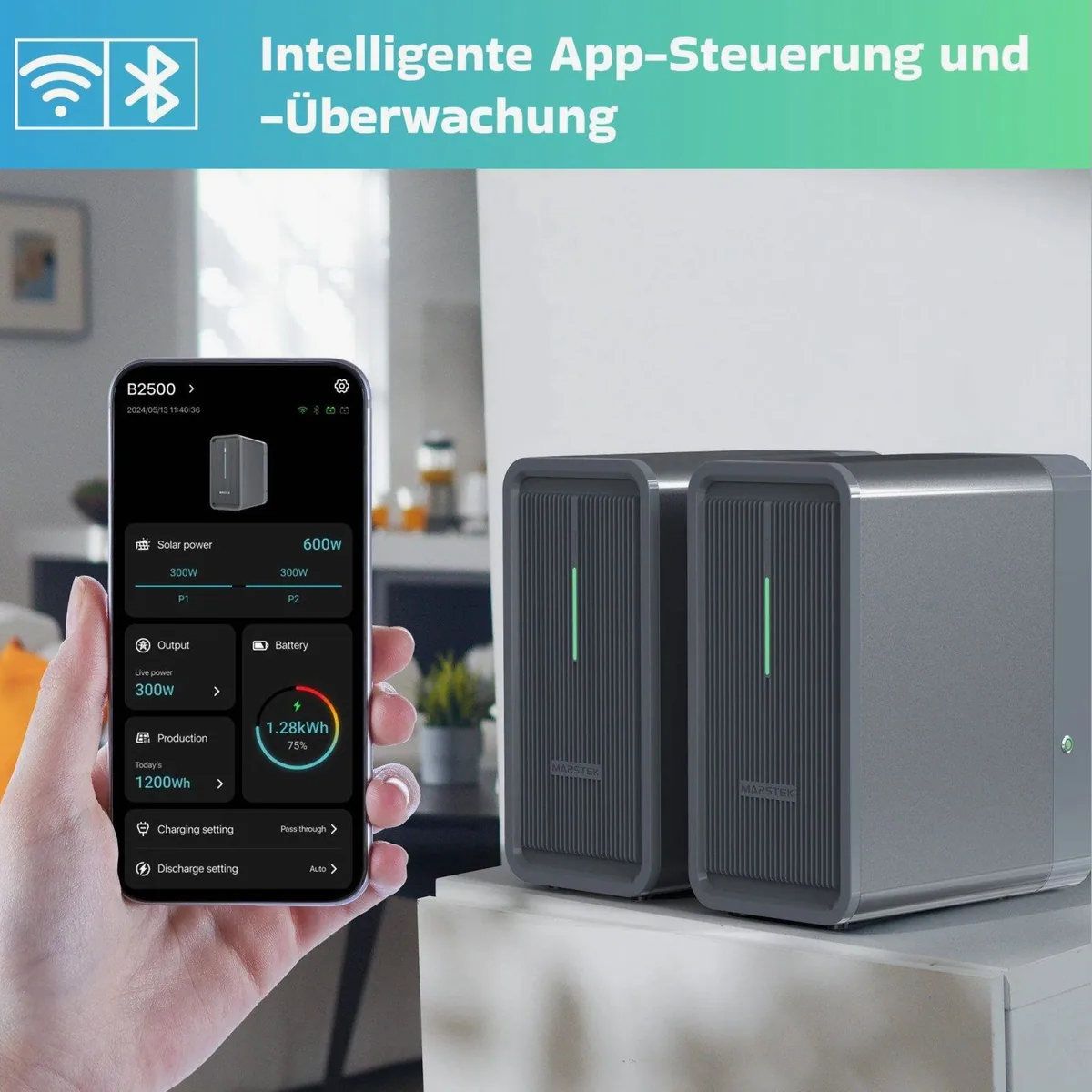 SUNNIVA Balkonkraftwerk 2000W, inklusive 4.48 kWh Speicher und bifazialen Solarmodulen 3