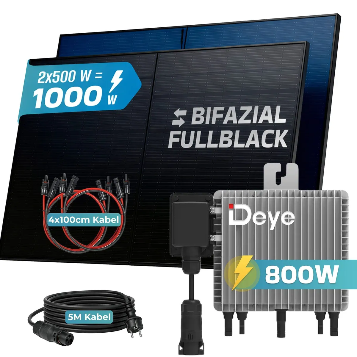 SUNNIVA Balkonkraftwerk 1000W, hohe Effizienz, flexible Einsatzmöglichkeiten, vollständiges Set 4