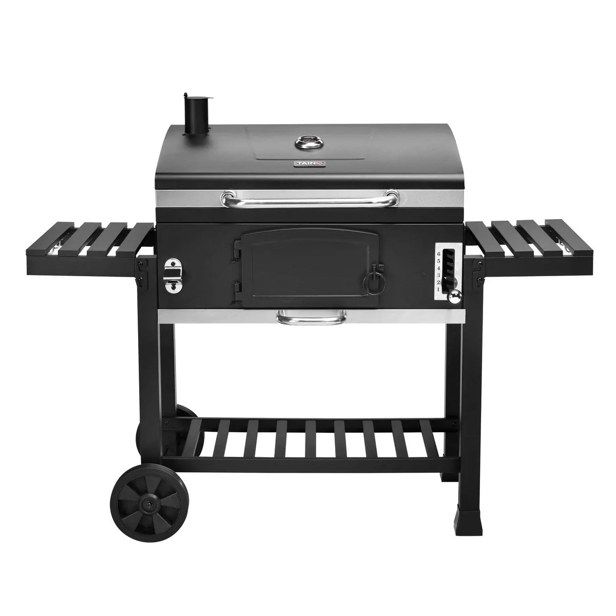 Taino HERO XXL Holzkohlegrill, 42 x 72 cm Grillfläche, höhenverstellbare Kohlewanne 5