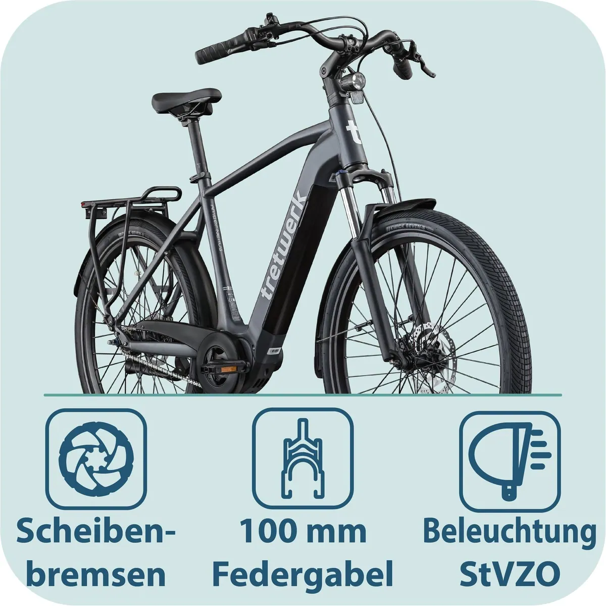 Tretwerk Amber Nexus E-Bike, 7-Gang Nabenschaltung, Mittelmotor, 550 Wh 3