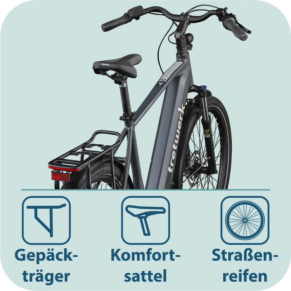 Tretwerk Amber Nexus E-Bike, 7-Gang Nabenschaltung, Mittelmotor, 550 Wh 4