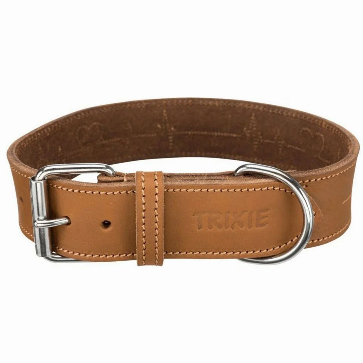 Trixie Rustic Fettleder-Halsband, robustes Leder, ideal für aktive Hunde