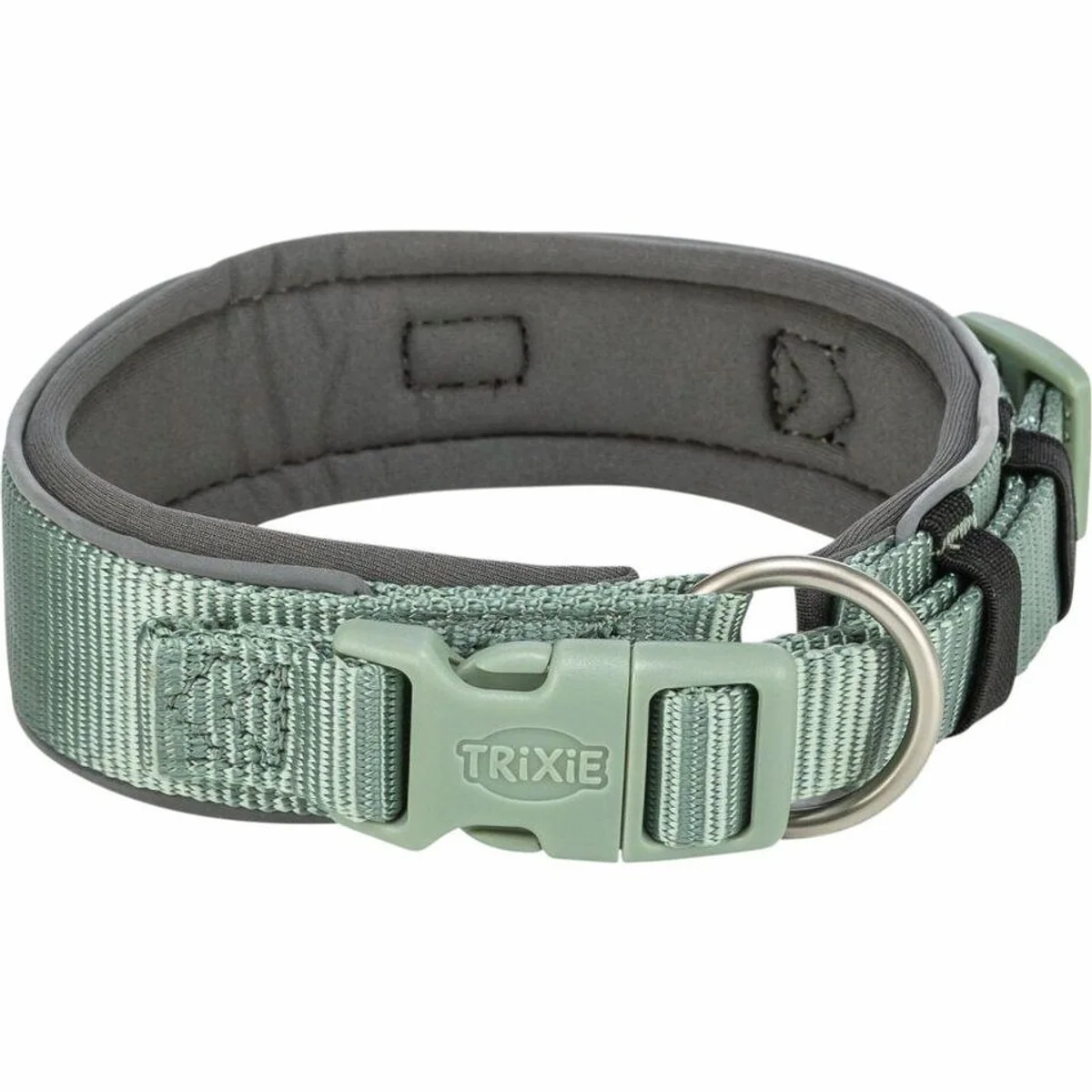 Trixie Premium Hunde-Halsband, extra breit, salbei/grafit, 40–48 cm/40 mm