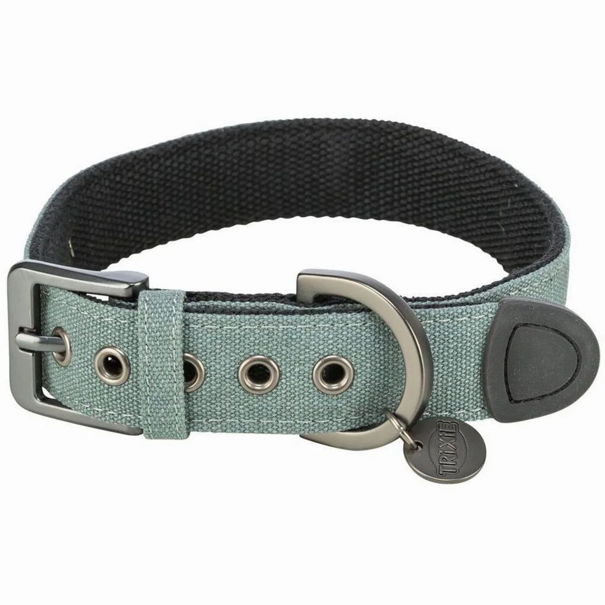 Trixie CityStyle Hunde-Halsband, extra breit, 35–42 cm/25 mm - salbei