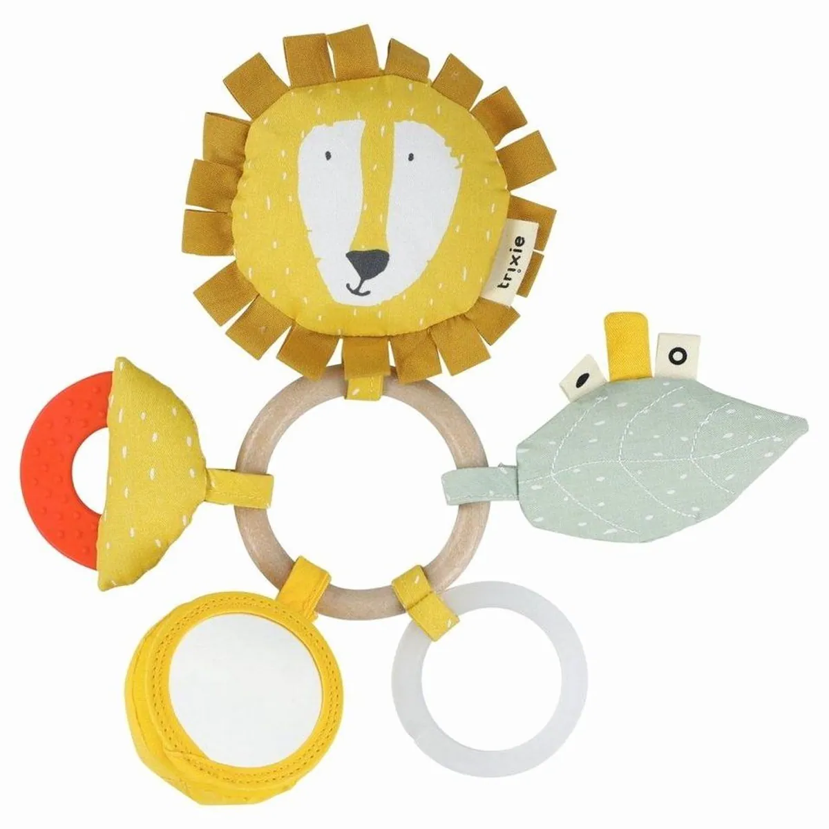 Trixie Baby Activity-Ring, vielseitiges Lernspielzeug für Babys — Greifring, Beißring, Klappergeräusch