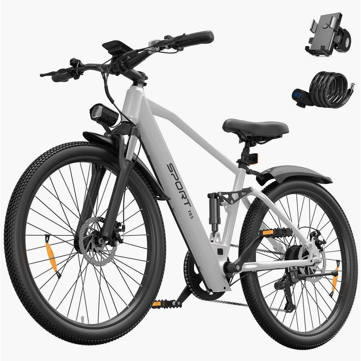 Vankel T8S E-Bike, 250W Heckmotor, 624Wh Akku, Shimano 7-Gang — robust, komfortabel, sicher