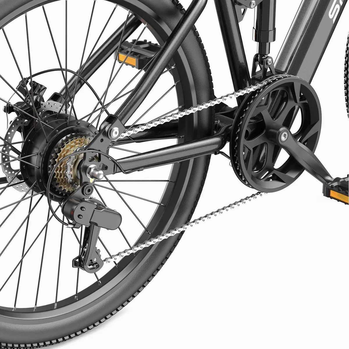 Vankel T8S E-Bike, 250W Heckmotor, 624Wh Akku, Shimano 7-Gang — robust, komfortabel, sicher 4