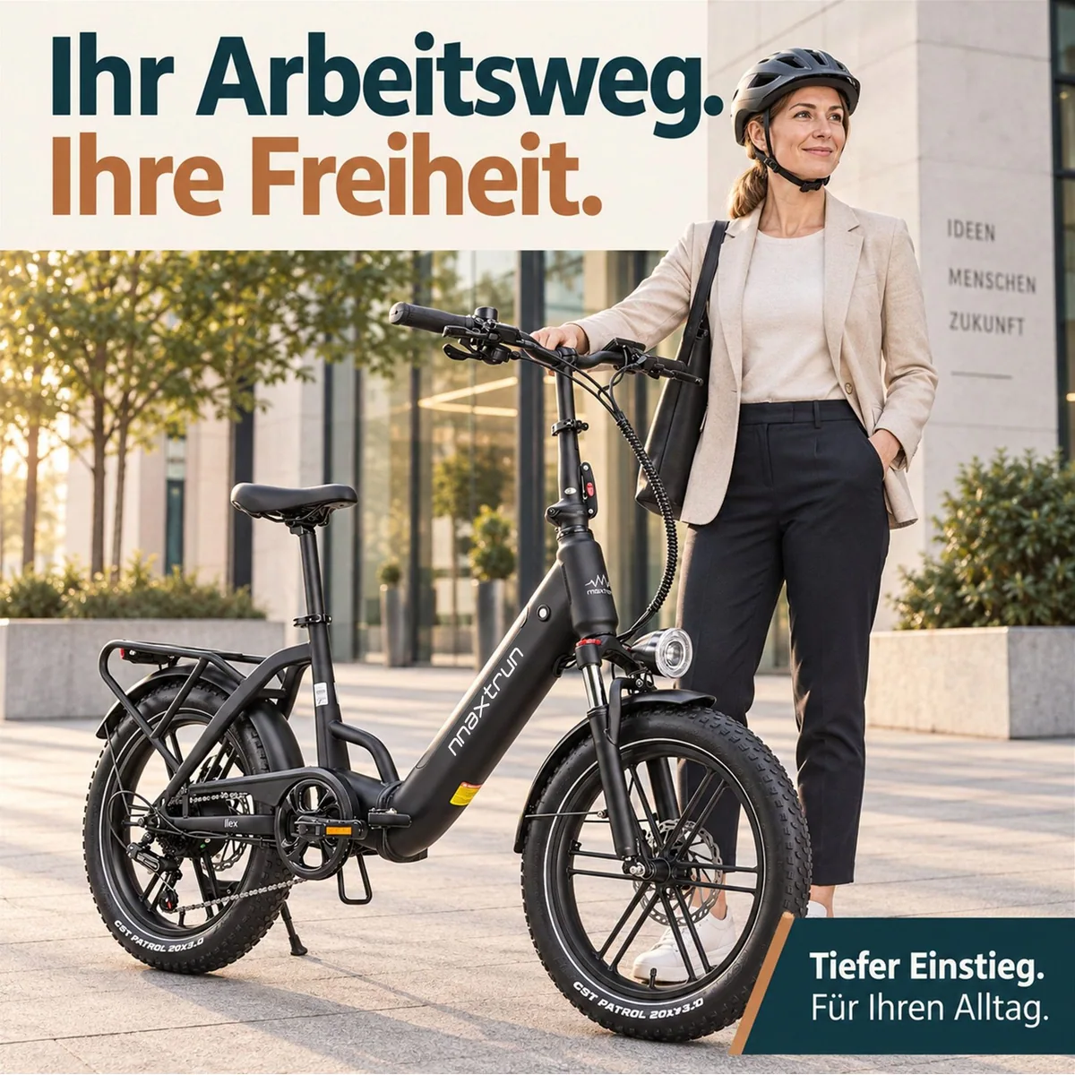 Vankel E-Faltrad 20 Zoll, leistungsstarker 250W Motor, 691Wh Akku, klappbar 4