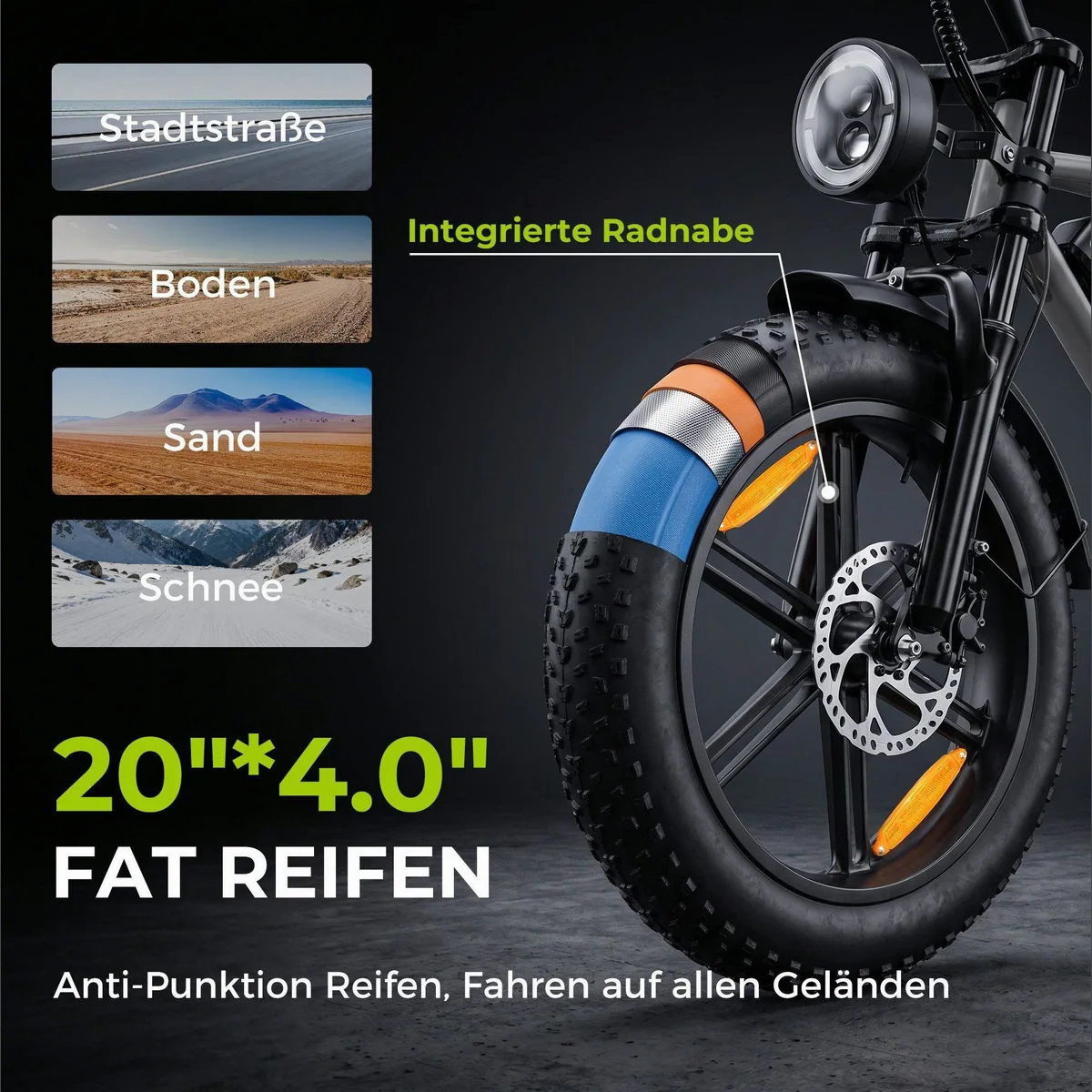 Vankel E-Bike Cityrad E6-2.0, kraftvoller 250W Motor, hohe Reichweite, 7-Gang Shimano 4