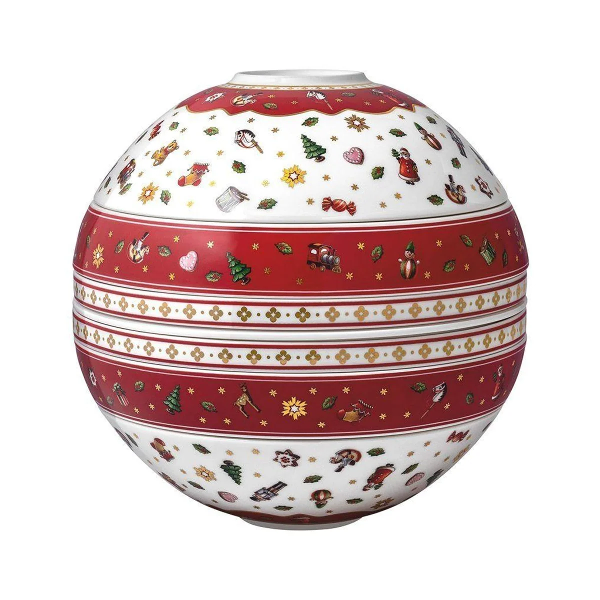 Villeroy & Boch Geschirr-Set Toy's Delight La Boule, nostalgisches Design, spülmaschinenfest, für 2 Personen