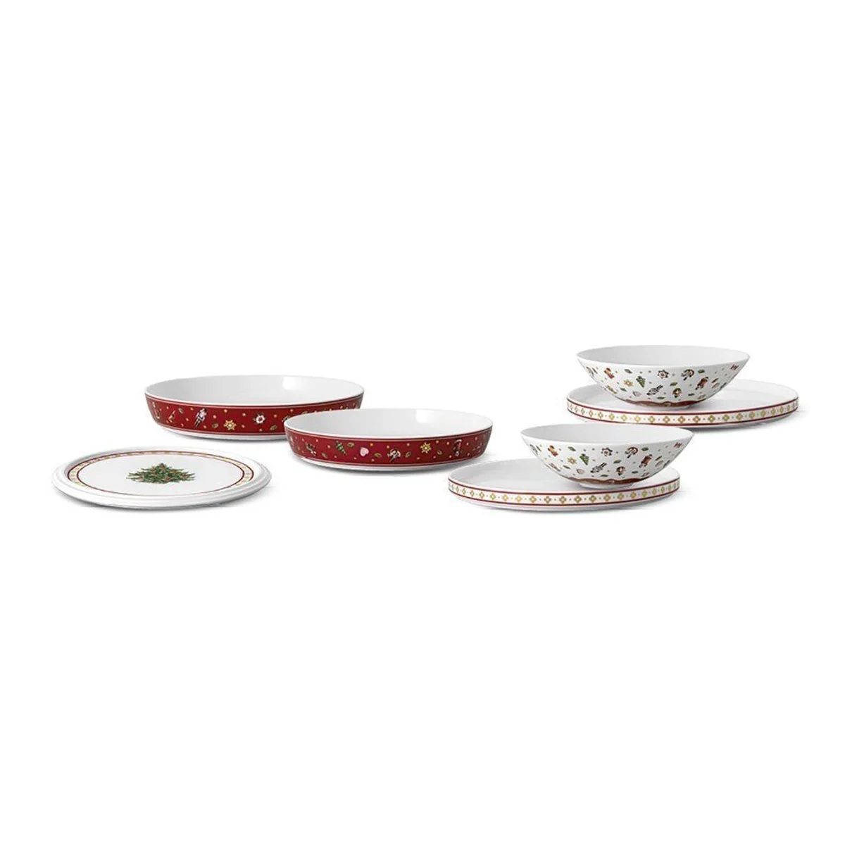 Villeroy & Boch Geschirr-Set Toy's Delight La Boule, nostalgisches Design, spülmaschinenfest, für 2 Personen 2