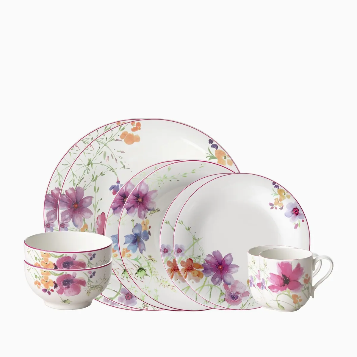 Villeroy & Boch Mariefleur Basic Starter Set, 10-teilig, zeitloses Design für 2 Personen