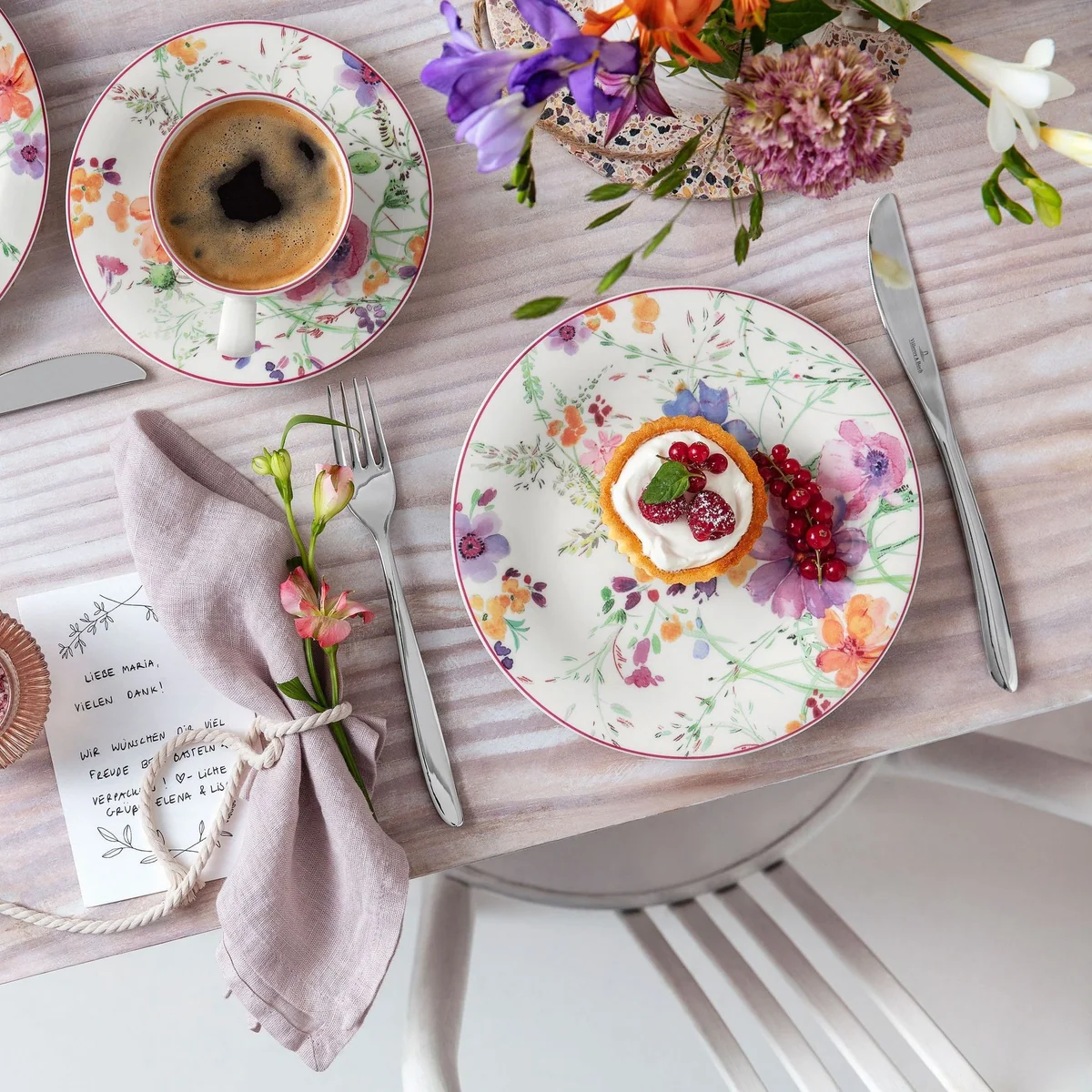Villeroy & Boch Mariefleur Basic Starter Set, 10-teilig, zeitloses Design für 2 Personen 3