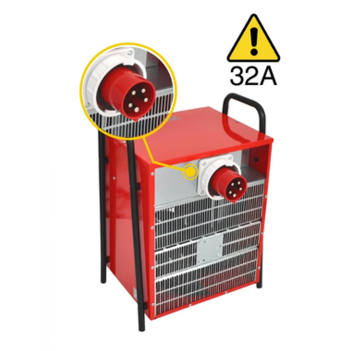 WDH Heißluftgebläse WDH-IFH20, 20 kW Heizleistung, stufenlos einstellbar, robustes Metallgehäuse 4