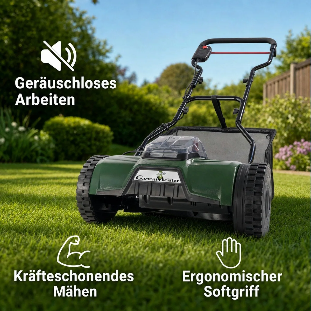 Westfalia Werkzeug GM 38-18 Spindelmäher, präziser Schnitt, ergonomisch, 38 cm Schnittbreite 4