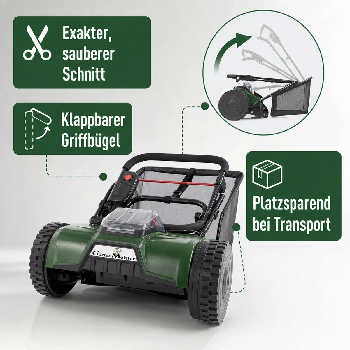 Westfalia Werkzeug GM 38-18 Spindelmäher, präziser Schnitt, ergonomisch, 38 cm Schnittbreite 5