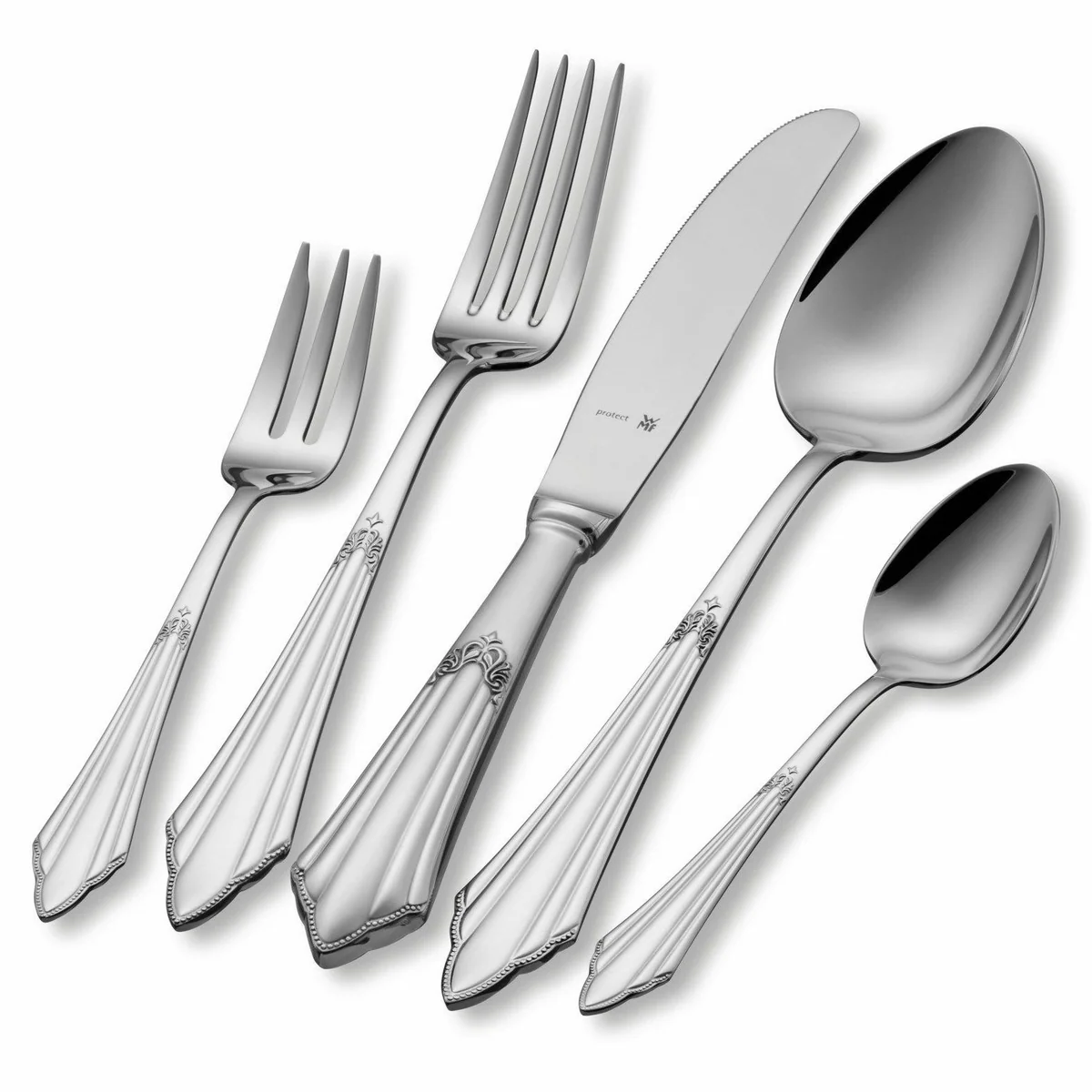 WMF Besteck-Set Fächer, 30-tlg, ergonomisch, Cromargan protect, spülmaschinenfest 2