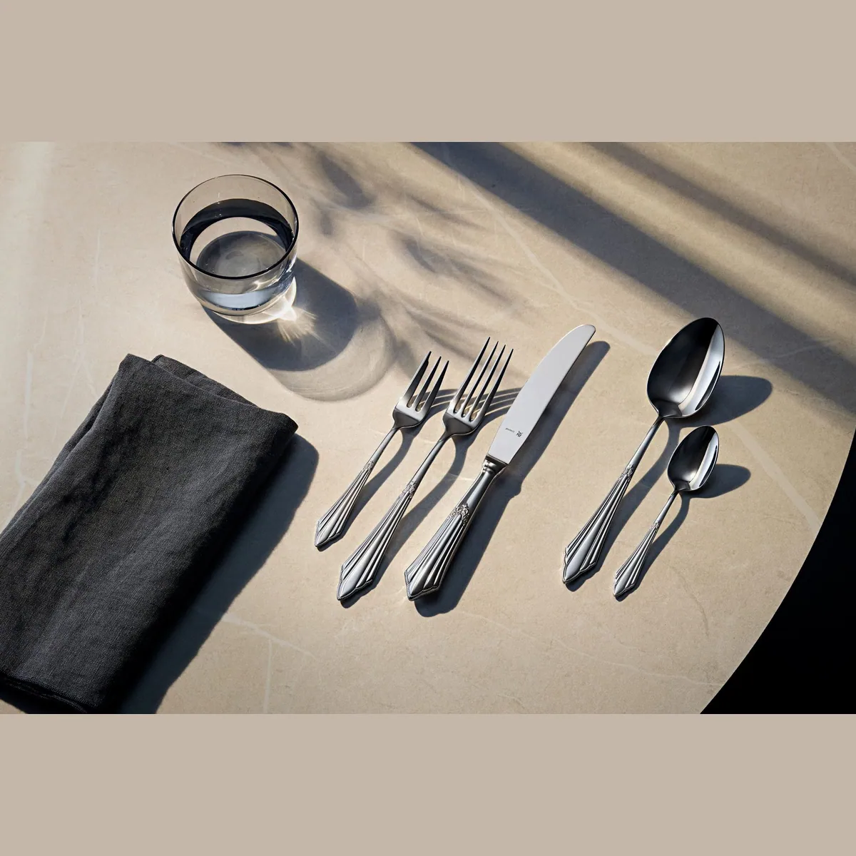 WMF Besteck-Set Fächer, 30-tlg, ergonomisch, Cromargan protect, spülmaschinenfest 5