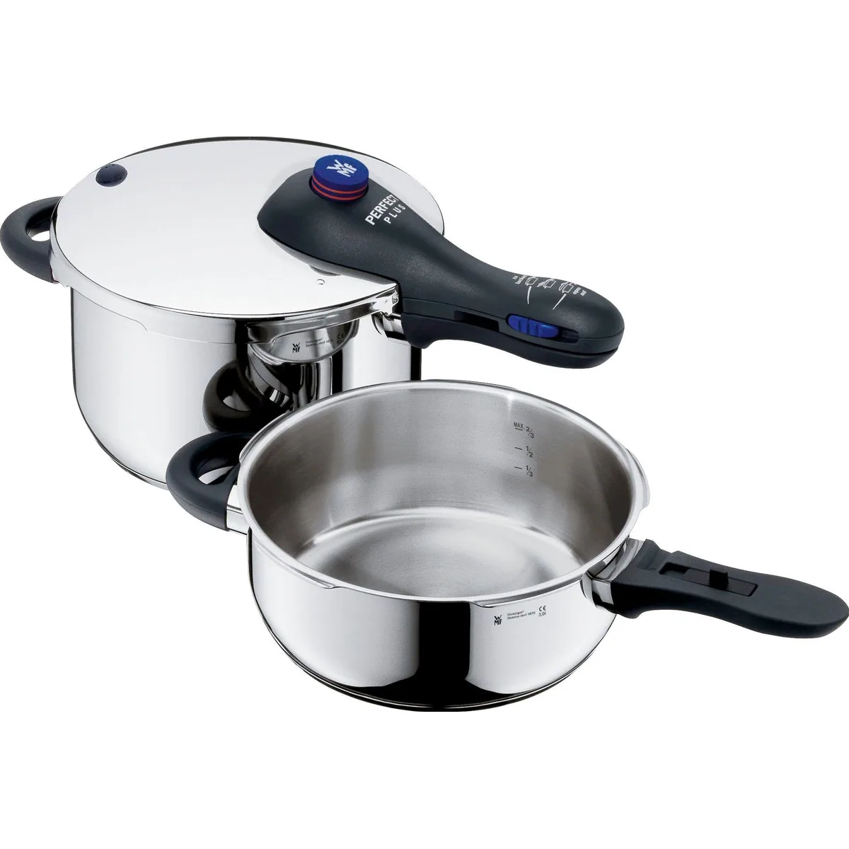 WMF Schnellkochtopf Perfect Plus, vielseitig und robust — Ø 22 cm, Cromargan Edelstahl