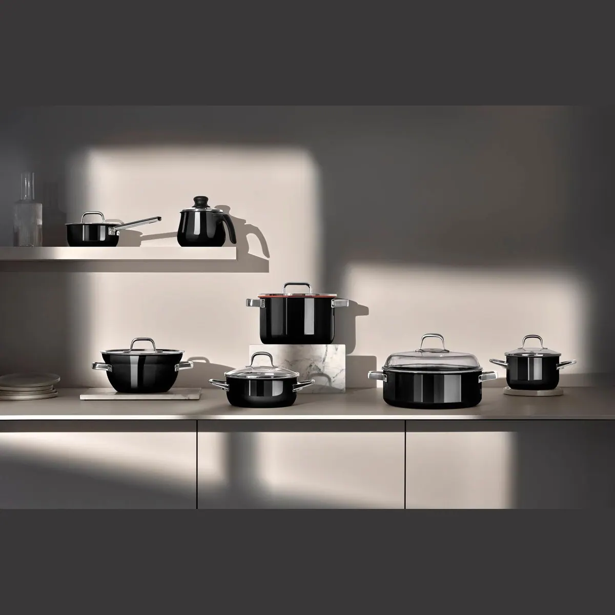 WMF Fusiontec Mineral Pro Topf-Set, kratzfest, wärmereduzierende Hohlgriffe, Made in Germany 5