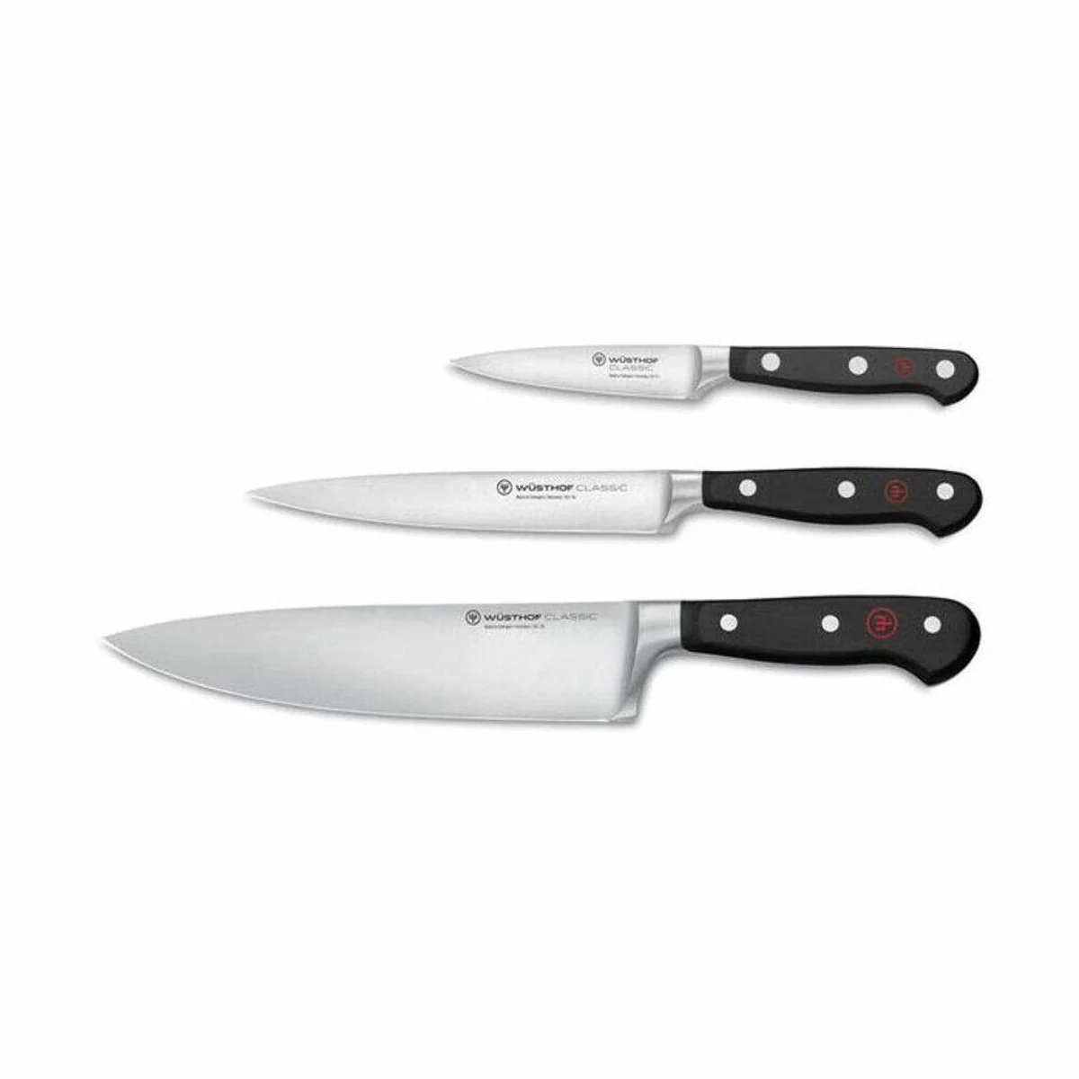Wüsthof Messer-Set Classic, 3-teilig, schwarz — hochwertig, präzise, langlebig