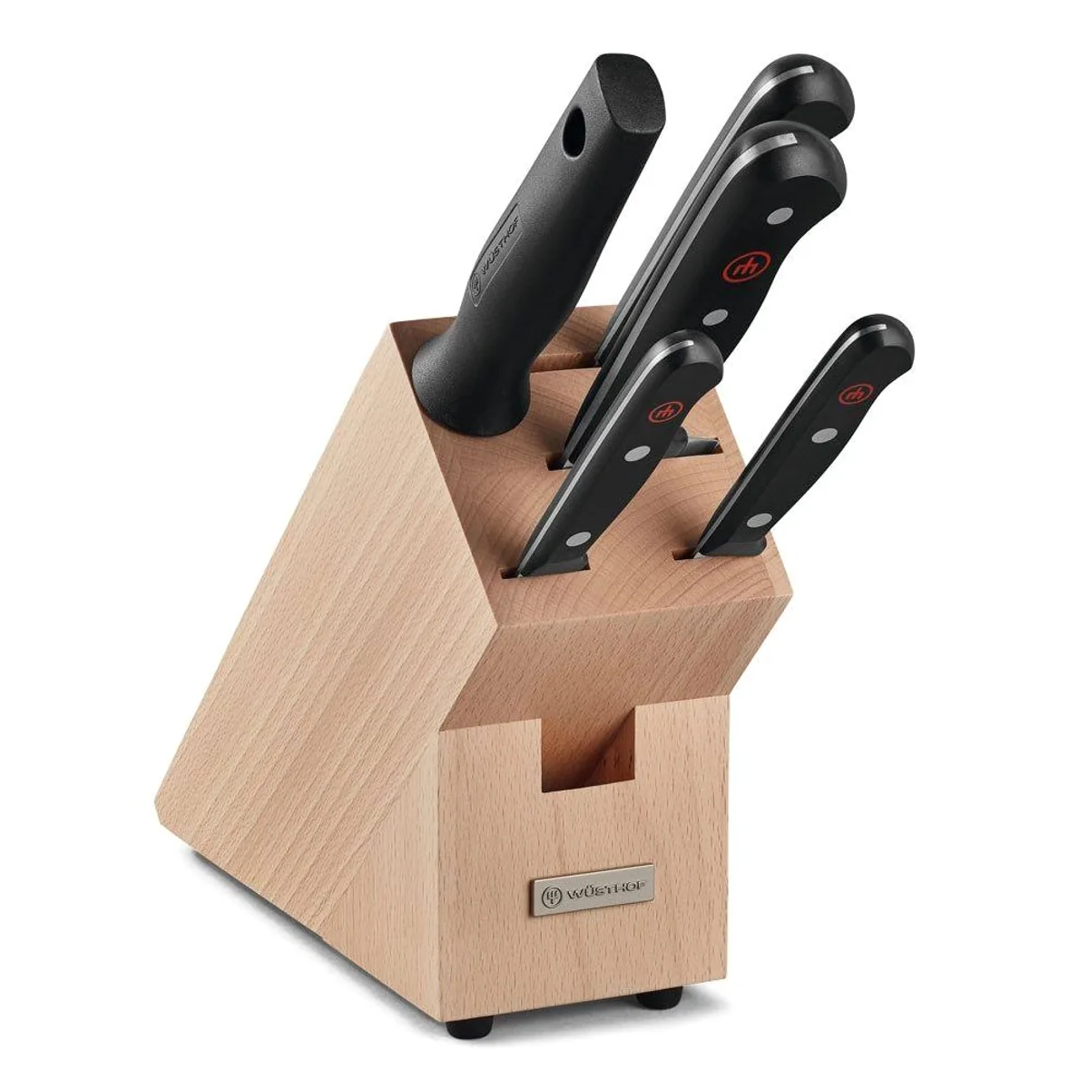 Wüsthof Gourmet Messerblock, 5-teiliges Set mit Wetzstahl
