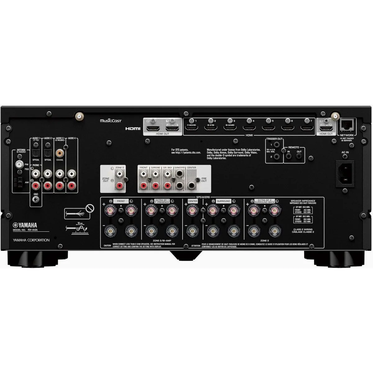 Yamaha RX-A4A AV-Receiver, 7.2-Kanal-Surround-Sound, Dolby Atmos & DTS:X 2
