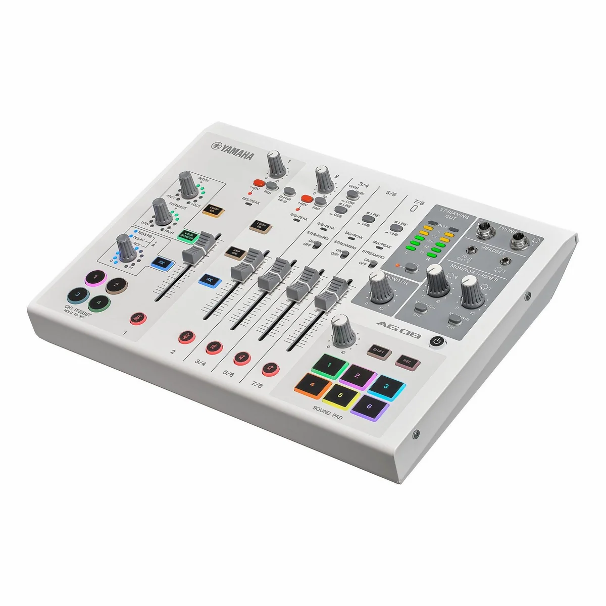 Yamaha AG08 WH Mischpult, 8-Kanal, USB-Audio-Interface, DSP-Effekte 3