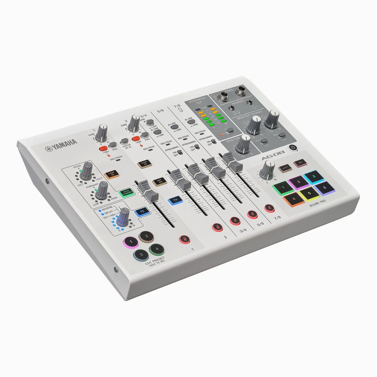 Yamaha AG08 WH Mischpult, 8-Kanal, USB-Audio-Interface, DSP-Effekte 4