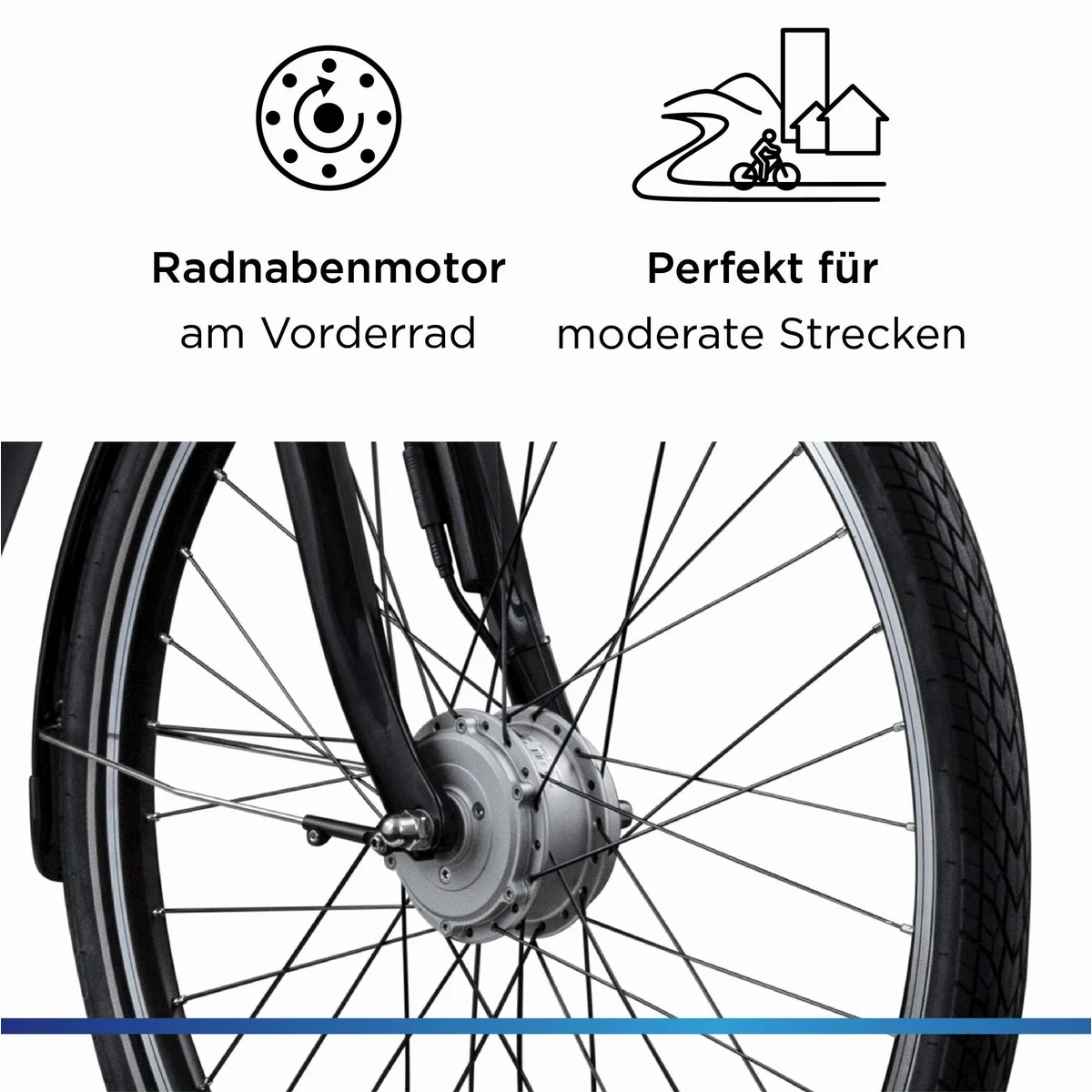 Zündapp Z517 E-Bike Cityrad, 7 Gang Nabenschaltung, Frontmotor, 531 Wh 5