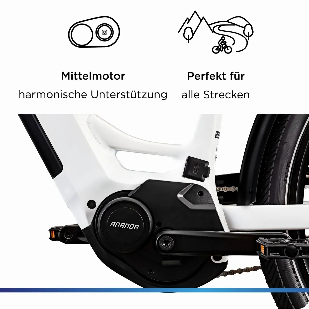 Zündapp E-Bike Cityrad X885, 7 Gang Nabenschaltung, Mittelmotor, 550 Wh 5