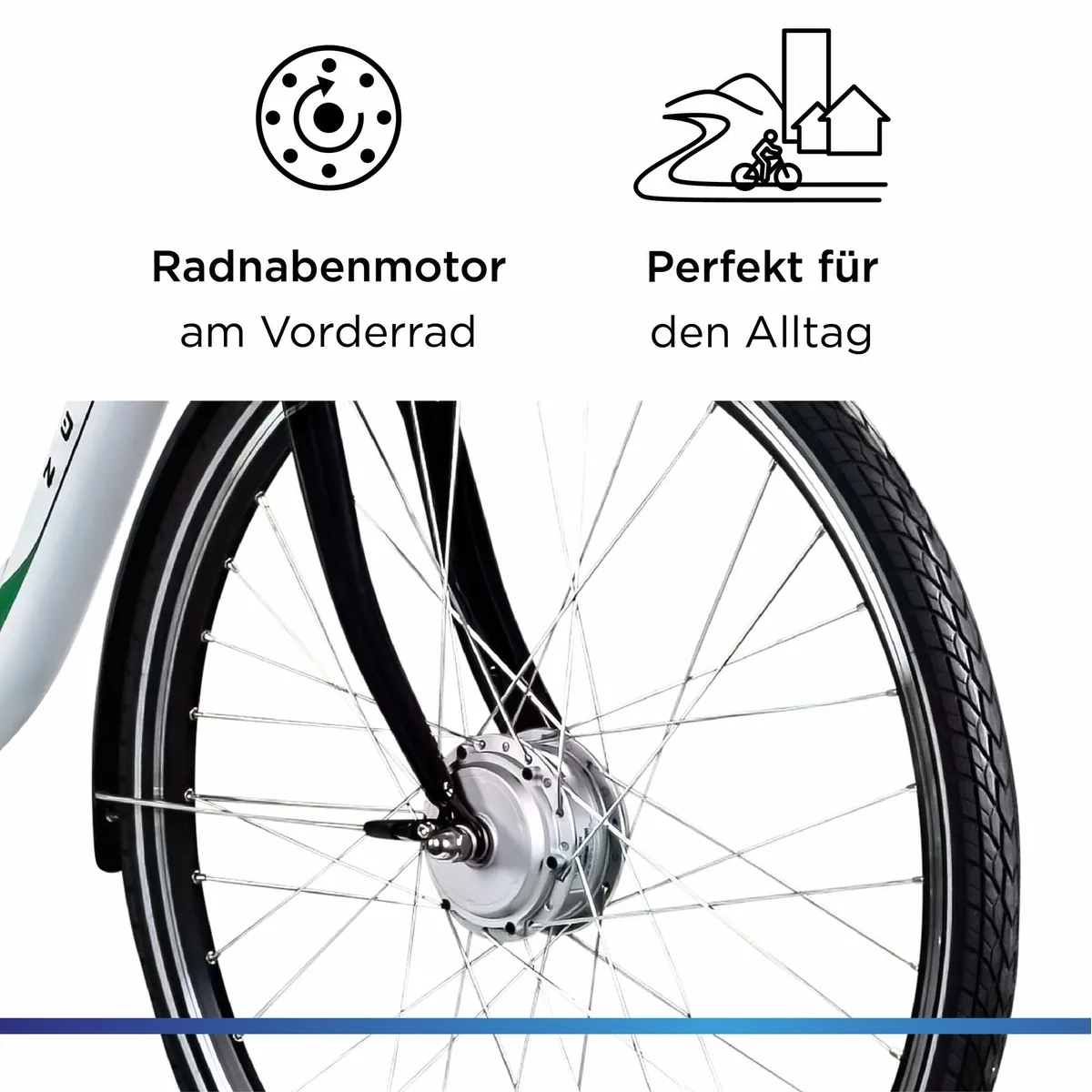 Zündapp Z503 E-Bike Cityrad, 7-Gang Shimano, Frontmotor, 536 Wh Akku 5