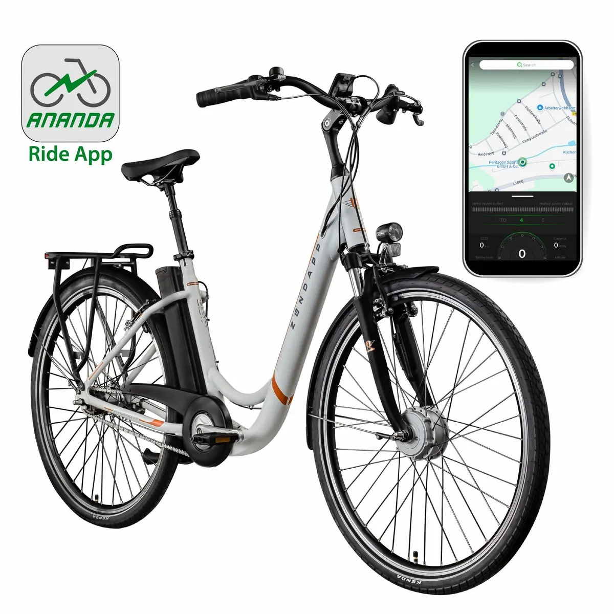 Zündapp Z517 E-Bike Cityrad, modernes Design, 7 Gang Nabenschaltung, 531 Wh Akku 2