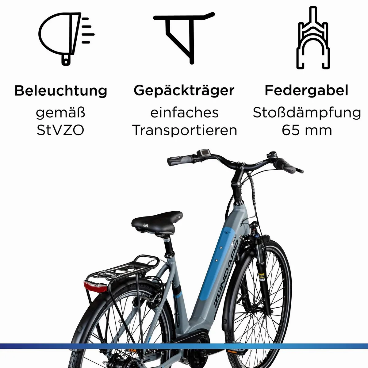 Zündapp E-Bike Cityrad X600, Bosch Mittelmotor, Shimano Nexus 7-Gang — elegantes Design, zuverlässige Technik, komfortables Fahren 4