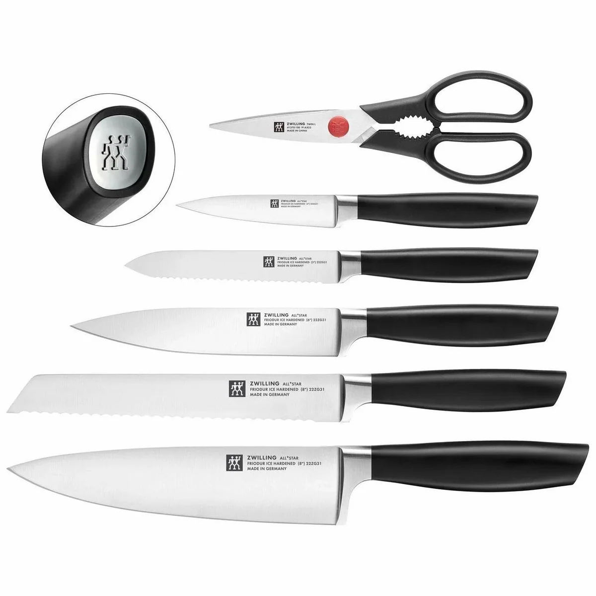 Zwilling All*Star Messerblockset 7-tlg, selbstschärfend, ergonomischer Griff, hochwertige Klingen 2